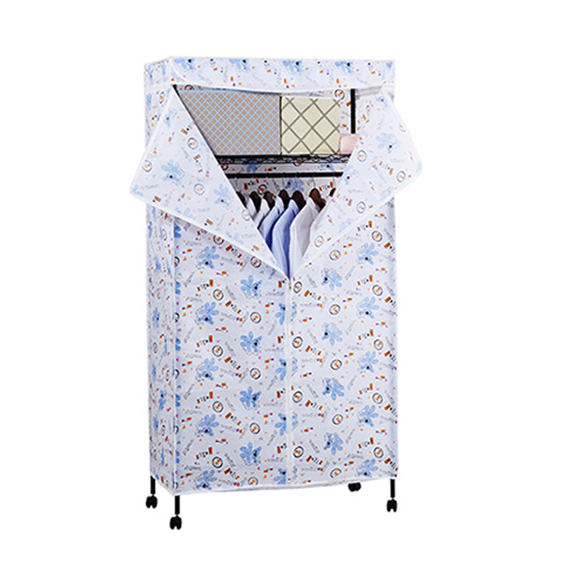 Modern Style Wardrobe Metal 2-Teir Adjustable Shelves Wardrobe Closet Clearhalo 'Armoires & Wardrobes' 'armoires_wardrobes' 'Bedroom Furniture' 'furn' 'furn_armoires_wardrobes' 'Furniture' 5793563