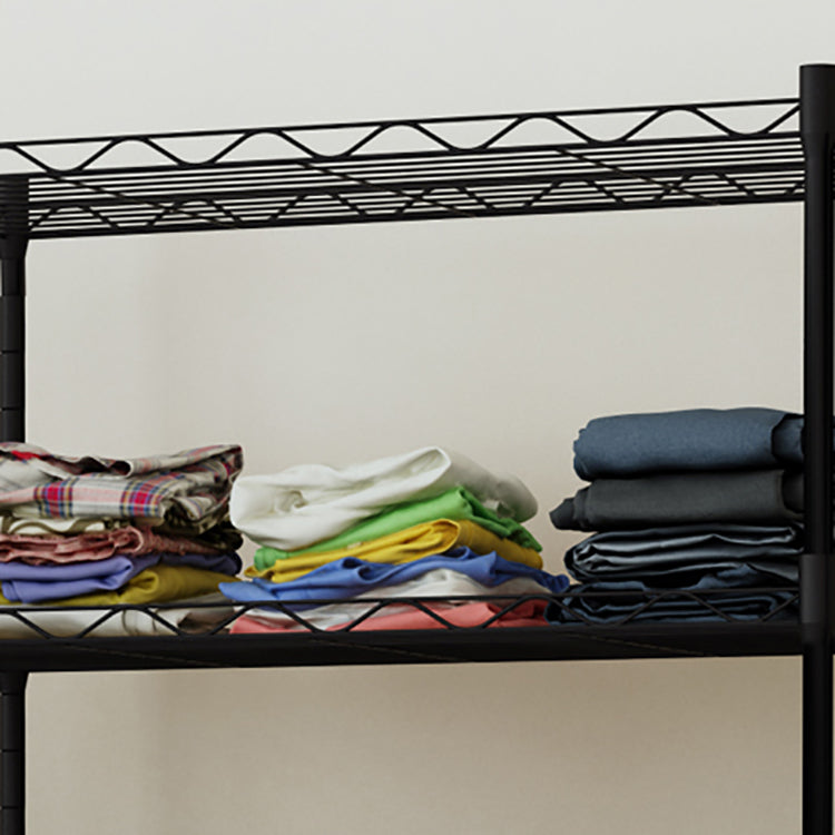 Modern Style Wardrobe Metal 2-Teir Adjustable Shelves Wardrobe Closet Clearhalo 'Armoires & Wardrobes' 'armoires_wardrobes' 'Bedroom Furniture' 'furn' 'furn_armoires_wardrobes' 'Furniture' 5793578