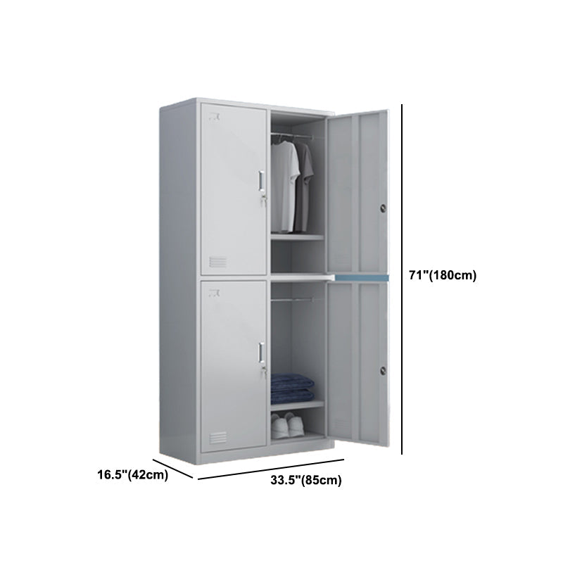 Contemporary Style Wardrobe Metal Wardrobe Closet with Doors