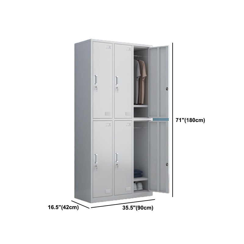 Contemporary Style Wardrobe Metal Wardrobe Closet with Doors