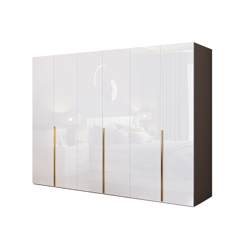Contemporary Wooden Wardrobe White Colour Soft Close Door Wardrobe Closet Armoires & Wardrobes Clearhalo 'Armoires & Wardrobes' 'armoires_wardrobes' 'Bedroom Furniture' 'furn' 'furn_armoires_wardrobes' 'Furniture' 5793689