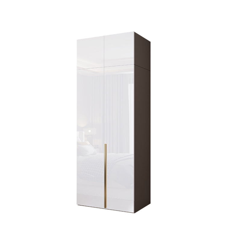 Contemporary Wooden Wardrobe White Colour Soft Close Door Wardrobe Closet Armories & Top Cabinet Clearhalo 'Armoires & Wardrobes' 'armoires_wardrobes' 'Bedroom Furniture' 'furn' 'furn_armoires_wardrobes' 'Furniture' 5793692