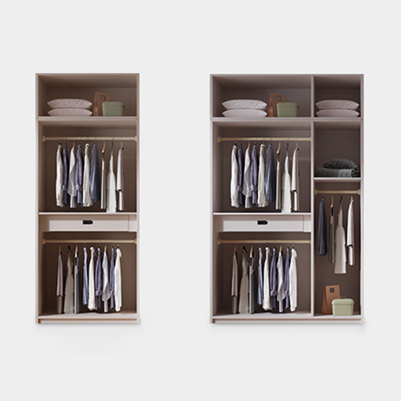 Contemporary Wooden Wardrobe White Colour Soft Close Door Wardrobe Closet Clearhalo 'Armoires & Wardrobes' 'armoires_wardrobes' 'Bedroom Furniture' 'furn' 'furn_armoires_wardrobes' 'Furniture' 5793694