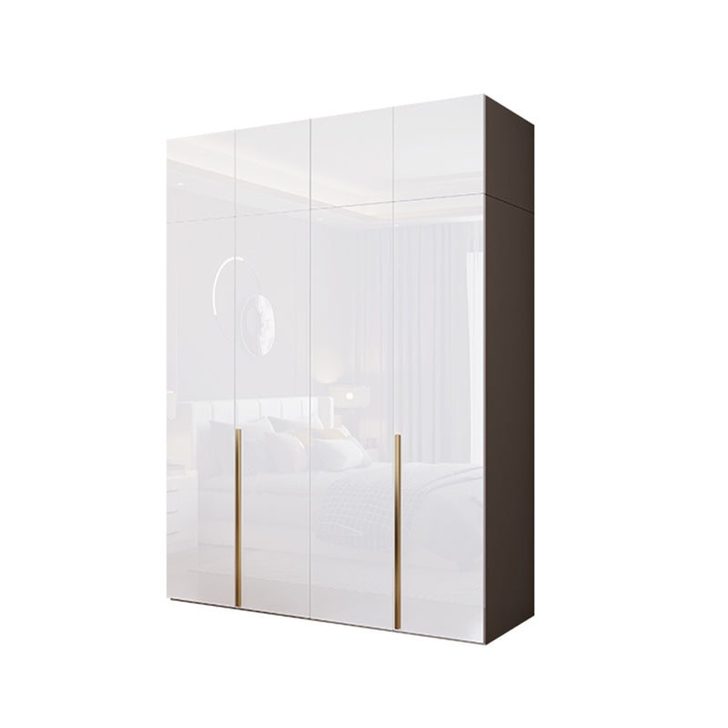 Contemporary Wooden Wardrobe White Colour Soft Close Door Wardrobe Closet Armories & Top Cabinet Clearhalo 'Armoires & Wardrobes' 'armoires_wardrobes' 'Bedroom Furniture' 'furn' 'furn_armoires_wardrobes' 'Furniture' 5793701