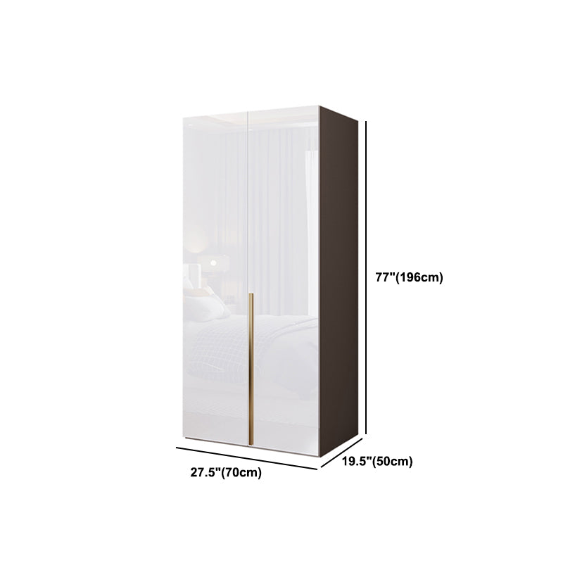 Contemporary Wooden Wardrobe White Colour Soft Close Door Wardrobe Closet Clearhalo 'Armoires & Wardrobes' 'armoires_wardrobes' 'Bedroom Furniture' 'furn' 'furn_armoires_wardrobes' 'Furniture' 5793707