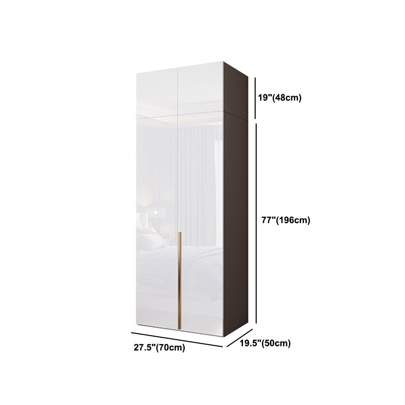 Contemporary Wooden Wardrobe White Colour Soft Close Door Wardrobe Closet Clearhalo 'Armoires & Wardrobes' 'armoires_wardrobes' 'Bedroom Furniture' 'furn' 'furn_armoires_wardrobes' 'Furniture' 5793717