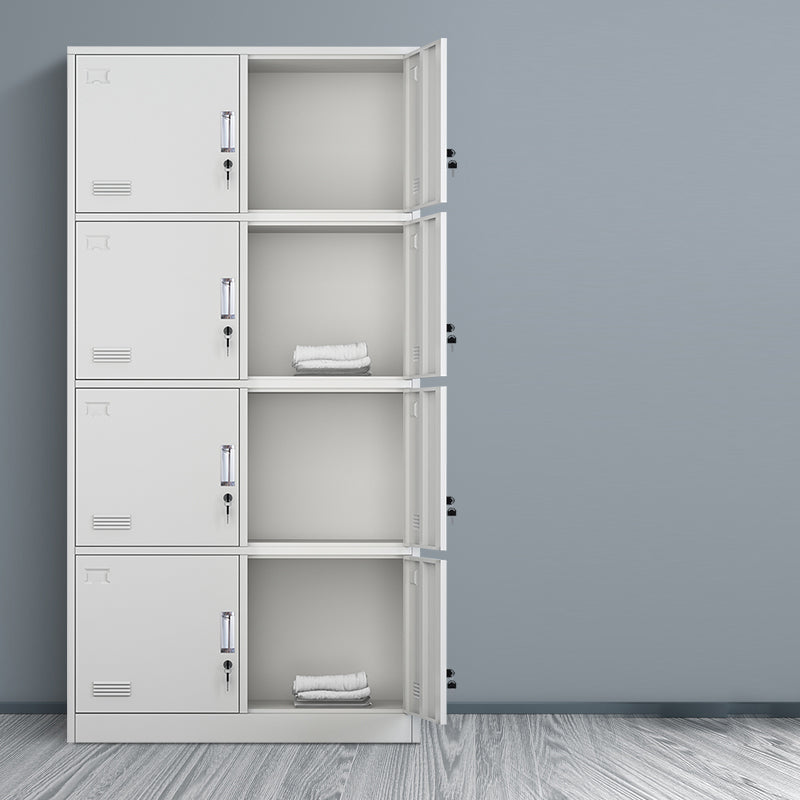 Armadio del guardaroba in acciaio grigio armadio a card a cerniera contemporanea