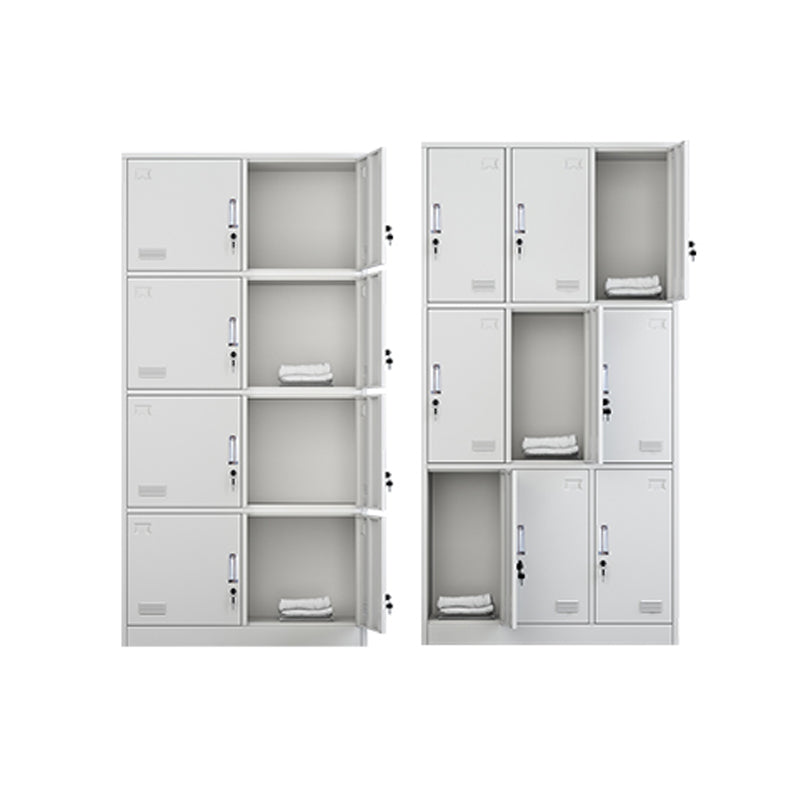 Armadio del guardaroba in acciaio grigio armadio a card a cerniera contemporanea