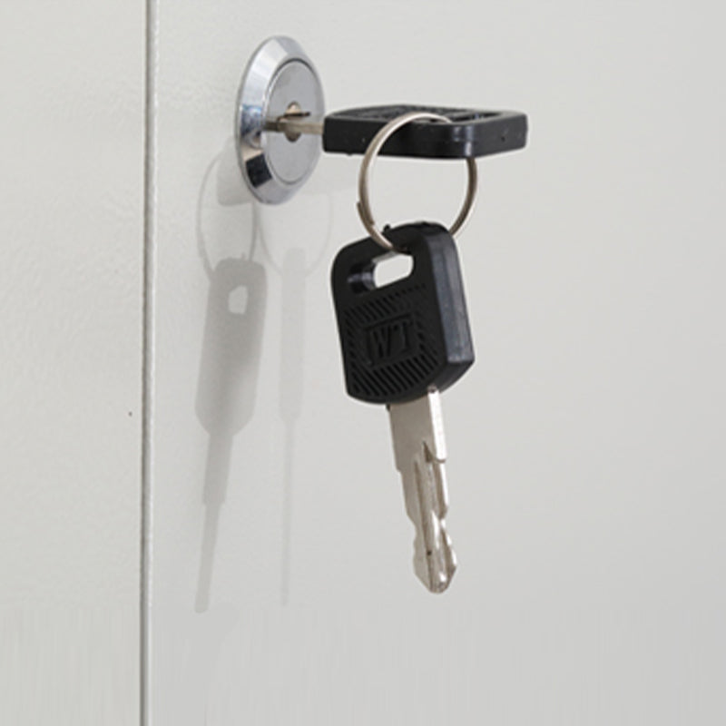 Armadio del guardaroba in acciaio grigio armadio a card a cerniera contemporanea