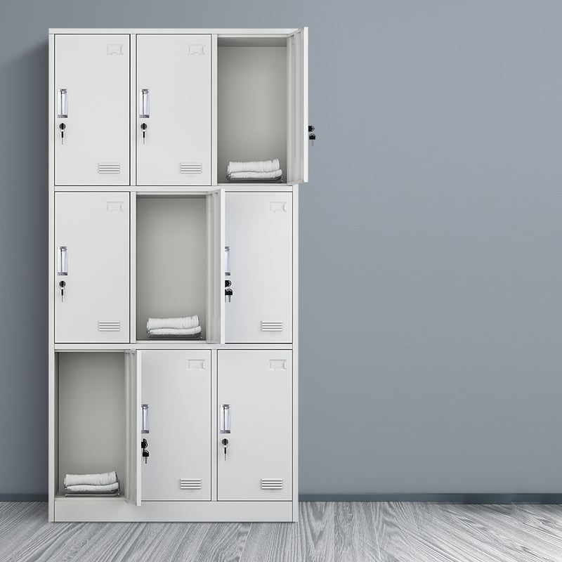 Armadio del guardaroba in acciaio grigio armadio a card a cerniera contemporanea