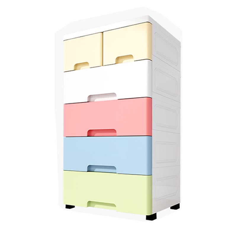 現代的な6ドロワーストレージキャビネットプラスチックワードローブアーマー