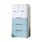 Plastic Storage Cabinet with Drawer Modern Wardrobe Armoire for Bedroom
