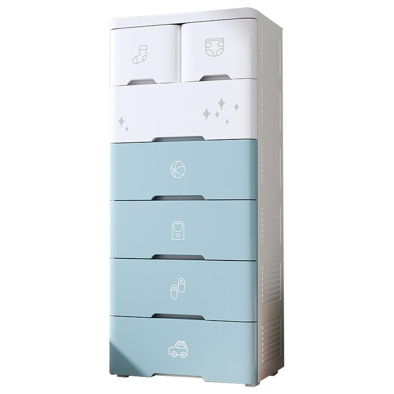 Plastic Storage Cabinet with Drawer Modern Wardrobe Armoire for Bedroom