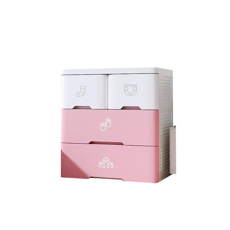 Plastic Storage Cabinet with Drawer Modern Wardrobe Armoire for Bedroom