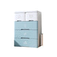 Plastic Storage Cabinet with Drawer Modern Wardrobe Armoire for Bedroom