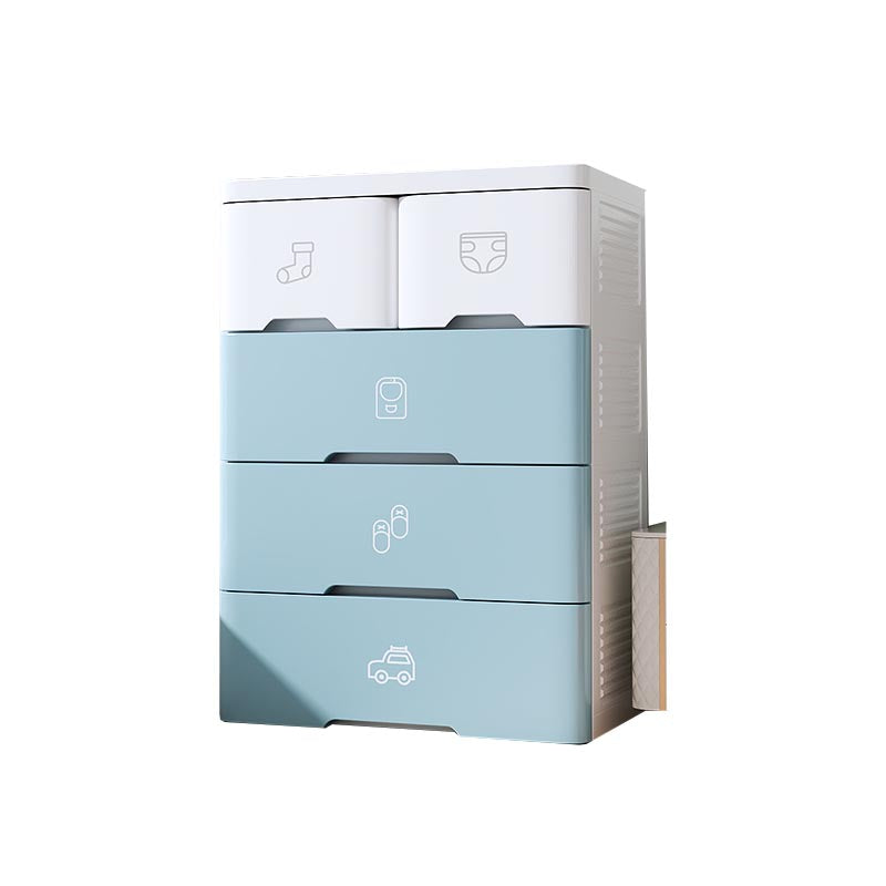 Plastic Storage Cabinet with Drawer Modern Wardrobe Armoire for Bedroom