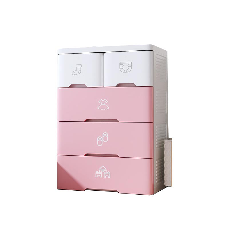 Plastic Storage Cabinet with Drawer Modern Wardrobe Armoire for Bedroom