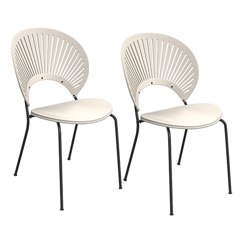 Contemporary Dining Set 1/2/4/5/6/7 Pcs Rectangle Dining Table with Windsor Chairs 2 White Chairs Clearhalo 'Dining Room Sets' 'Dining Tables & Seating' 'dining_room_set' 'furn' 'furn_dining_room_set' 'Furniture' 'Kitchen & Dining Furniture' 5796155