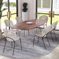 Contemporary Dining Set 1/2/4/5/6/7 Pcs Rectangle Dining Table with Windsor Chairs 7 Pieces: Table, 6 Chairs Clearhalo 'Dining Room Sets' 'Dining Tables & Seating' 'dining_room_set' 'furn' 'furn_dining_room_set' 'Furniture' 'Kitchen & Dining Furniture' 5796158