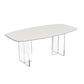 Contemporary Dining Set 1/2/4/5/6/7 Pcs Rectangle Dining Table with Windsor Chairs White 87"L x 31"W Clearhalo 'Dining Room Sets' 'Dining Tables & Seating' 'dining_room_set' 'furn' 'furn_dining_room_set' 'Furniture' 'Kitchen & Dining Furniture' 5796159