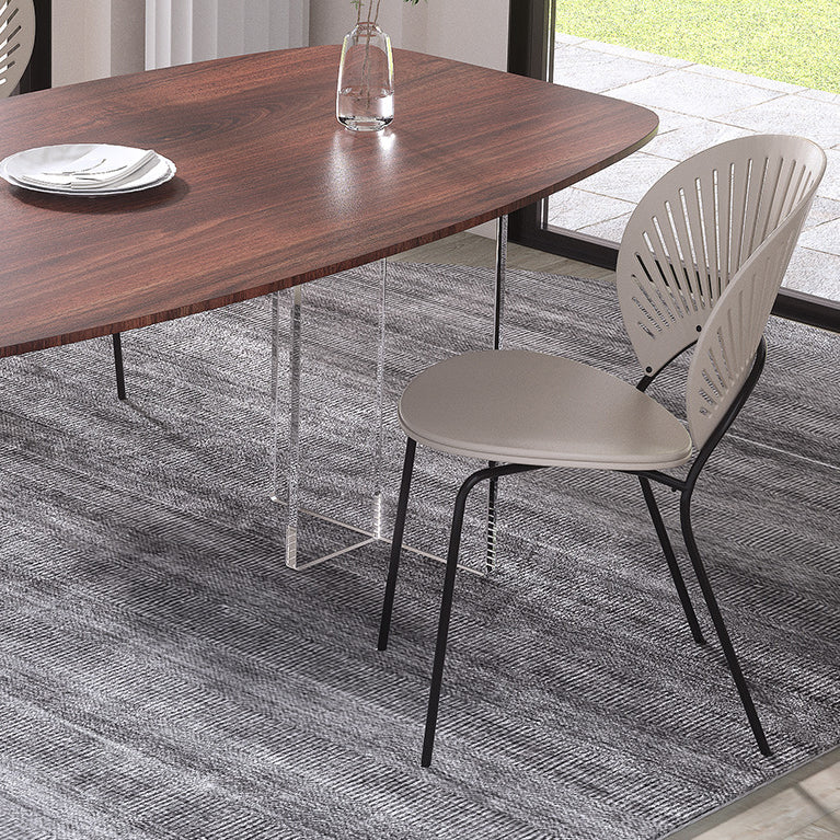 Contemporary Dining Set 1/2/4/5/6/7 Pcs Rectangle Dining Table with Windsor Chairs Clearhalo 'Dining Room Sets' 'Dining Tables & Seating' 'dining_room_set' 'furn' 'furn_dining_room_set' 'Furniture' 'Kitchen & Dining Furniture' 5796162
