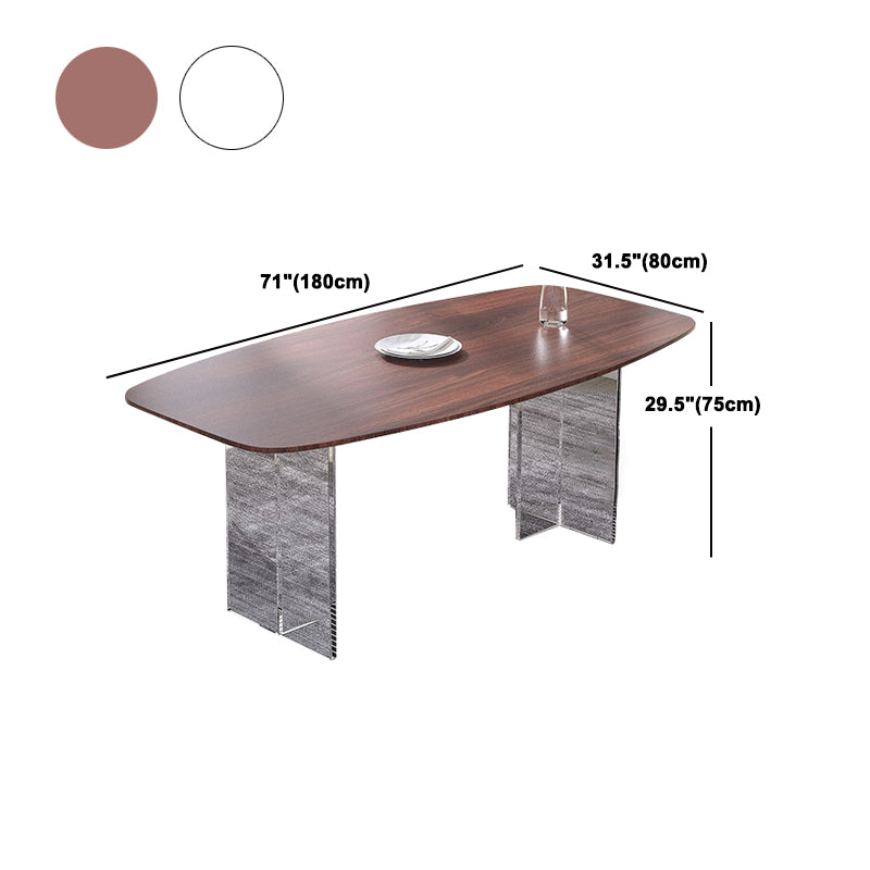 Contemporary Dining Set 1/2/4/5/6/7 Pcs Rectangle Dining Table with Windsor Chairs Clearhalo 'Dining Room Sets' 'Dining Tables & Seating' 'dining_room_set' 'furn' 'furn_dining_room_set' 'Furniture' 'Kitchen & Dining Furniture' 5796167
