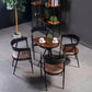 Modern Round Solid Wood Dining Set 1/2/3/4/5 Pieces Dining Set