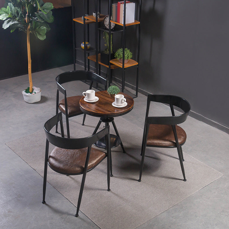 Modern Round Solid Wood Dining Set 1/2/3/4/5 Pieces Dining Set