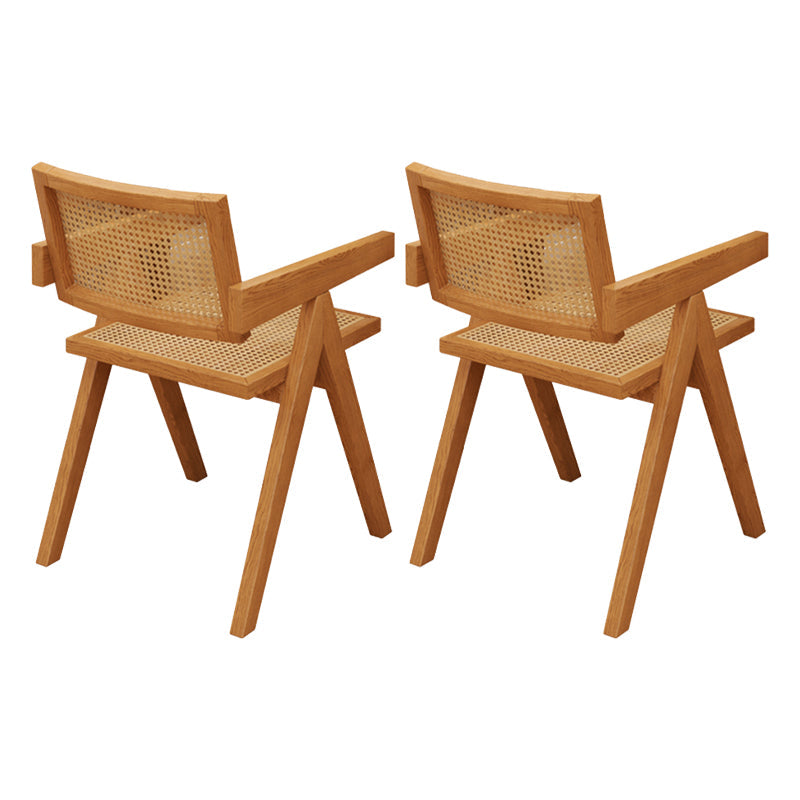 Modern Dining Set 1/2/4/5 Pcs Solid Wood Dining Table and Armless Chairs 2 Wood Chairs Clearhalo 'Dining Room Sets' 'Dining Tables & Seating' 'dining_room_set' 'furn' 'furn_dining_room_set' 'Furniture' 'Kitchen & Dining Furniture' 5796215