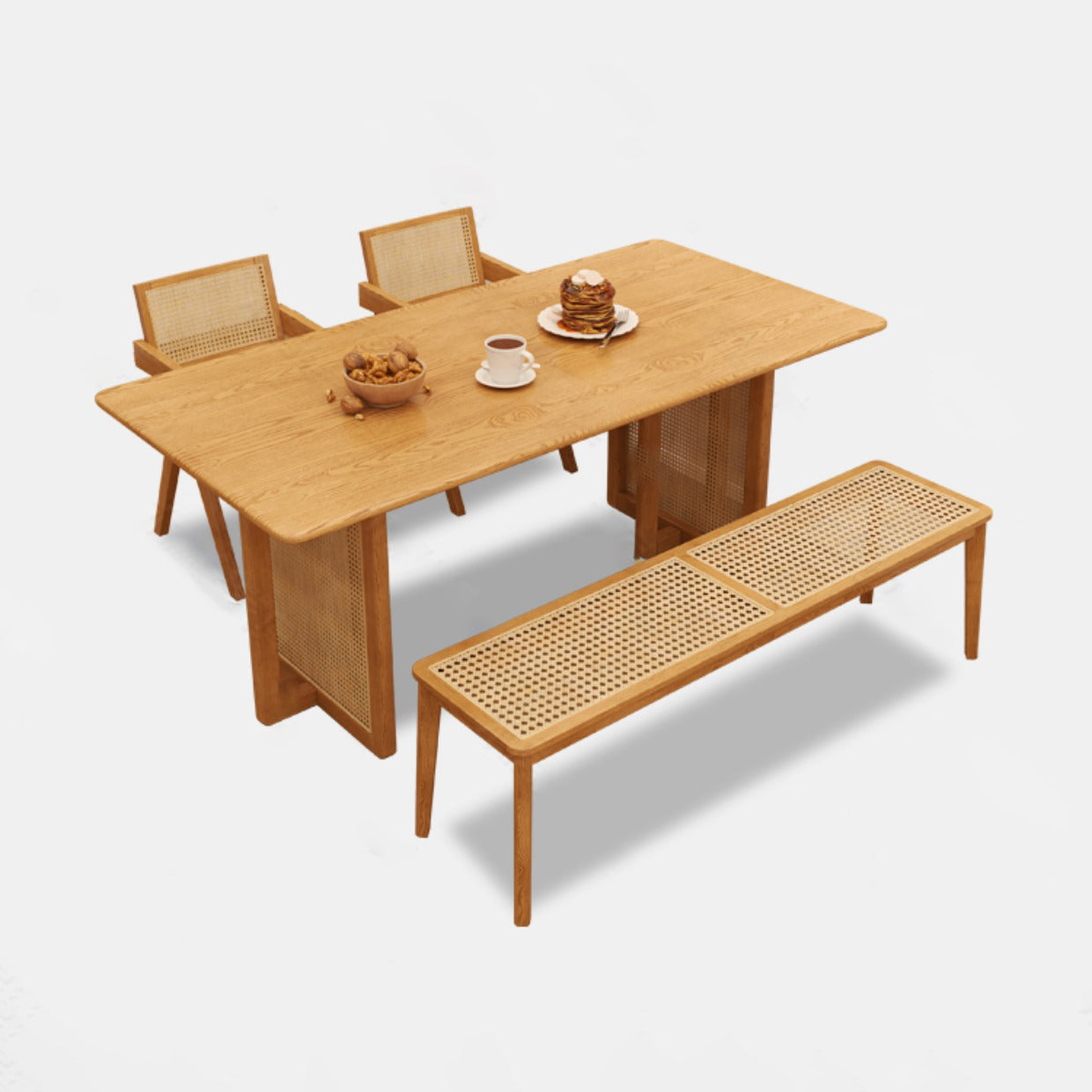 Modern Dining Set 1/2/4/5 Pcs Solid Wood Dining Table and Armless Chairs Clearhalo 'Dining Room Sets' 'Dining Tables & Seating' 'dining_room_set' 'furn' 'furn_dining_room_set' 'Furniture' 'Kitchen & Dining Furniture' 5796216