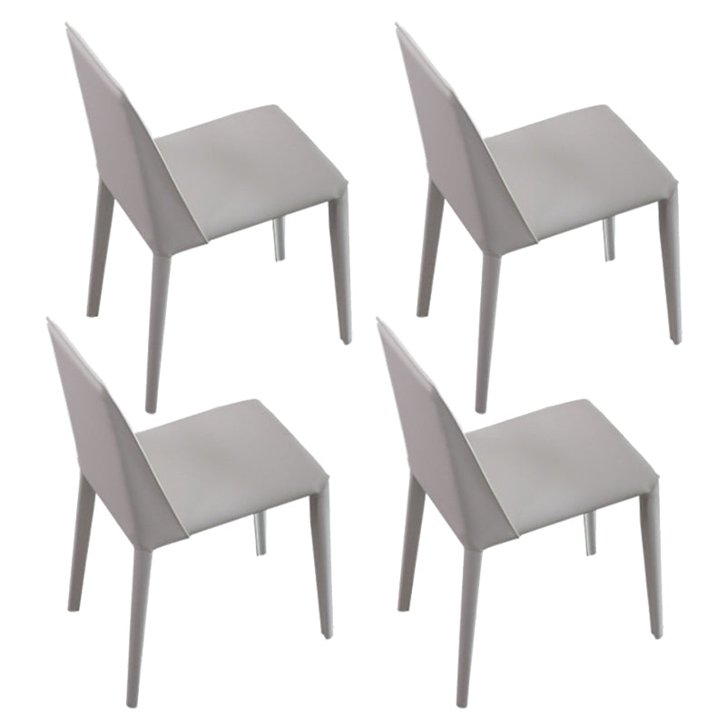 Modern Style Sintered Stone Dining Table Set White 1/4/6/7/8 Pieces Dining Set 4 White Chairs Clearhalo 'Dining Room Sets' 'Dining Tables & Seating' 'dining_room_set' 'furn' 'furn_dining_room_set' 'Furniture' 'Kitchen & Dining Furniture' 5796252