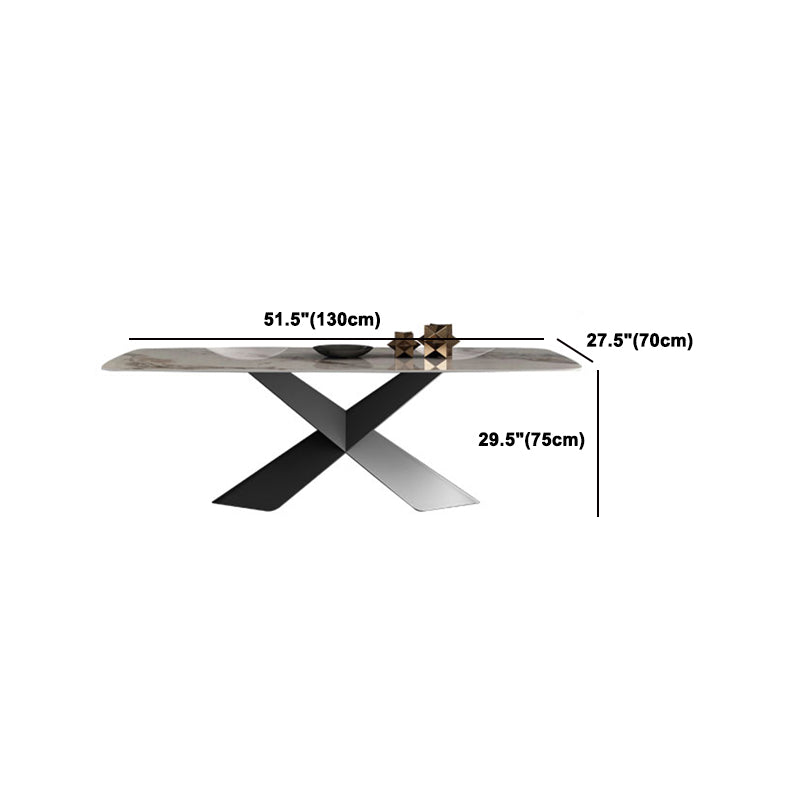 Moderne stijl gesinterde stenen eettafel set wit 1/4/5/7 stukken dinerset voor thuisgebruik