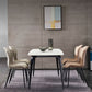 Designer 1/4/5/7 pezzi Set da tavolo da pranzo set di dinette top in pietra bianca