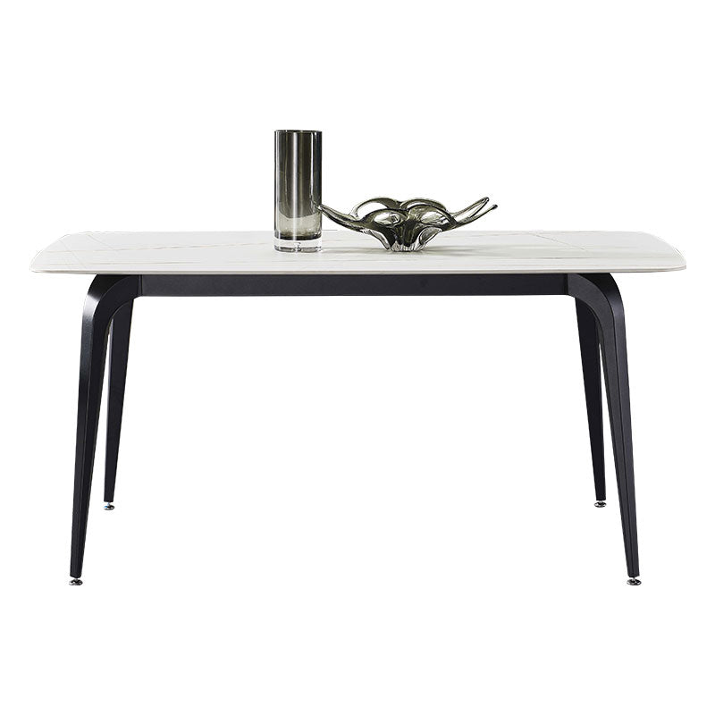Designer 1/4/5/7 pezzi Set da tavolo da pranzo set di dinette top in pietra bianca