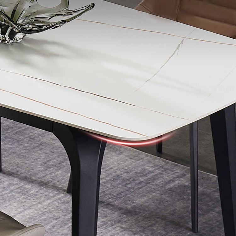 Designer 1/4/5/7 pezzi Set da tavolo da pranzo set di dinette top in pietra bianca