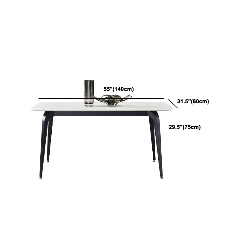 Designer 1/4/5/7 pezzi Set da tavolo da pranzo set di dinette top in pietra bianca