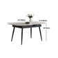 Modern Stone and Steel Dinette Set 1/4/5/7 Pieces Indoor Dining Table Set