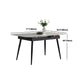 Modern Stone and Steel Dinette Set 1/4/5/7 Pieces Indoor Dining Table Set