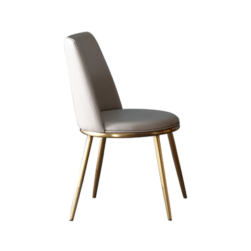 Glam White and Gold Dinette Set 1/4/5/7 Pieces Double Pedestal Dining Table Set Clearhalo 'Dining Room Sets' 'Dining Tables & Seating' 'dining_room_set' 'furn' 'furn_dining_room_set' 'Furniture' 'Kitchen & Dining Furniture' 5796337