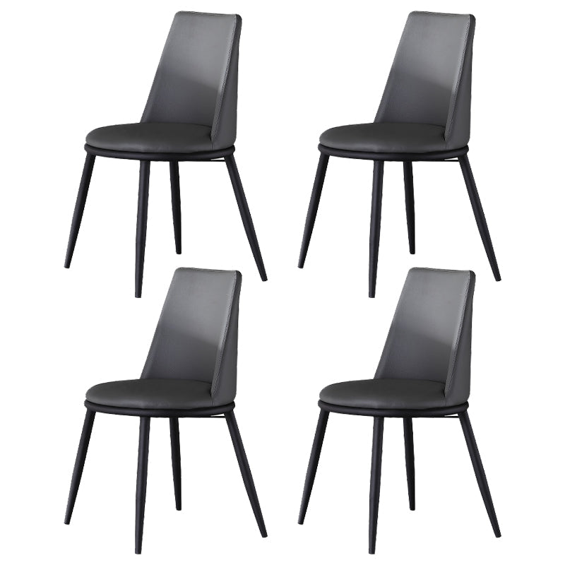 Juego de comedor interior moderno rectangular de piedra negra de 1/4/5/7 piezas