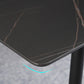 Juego de comedor interior moderno rectangular de piedra negra de 1/4/5/7 piezas
