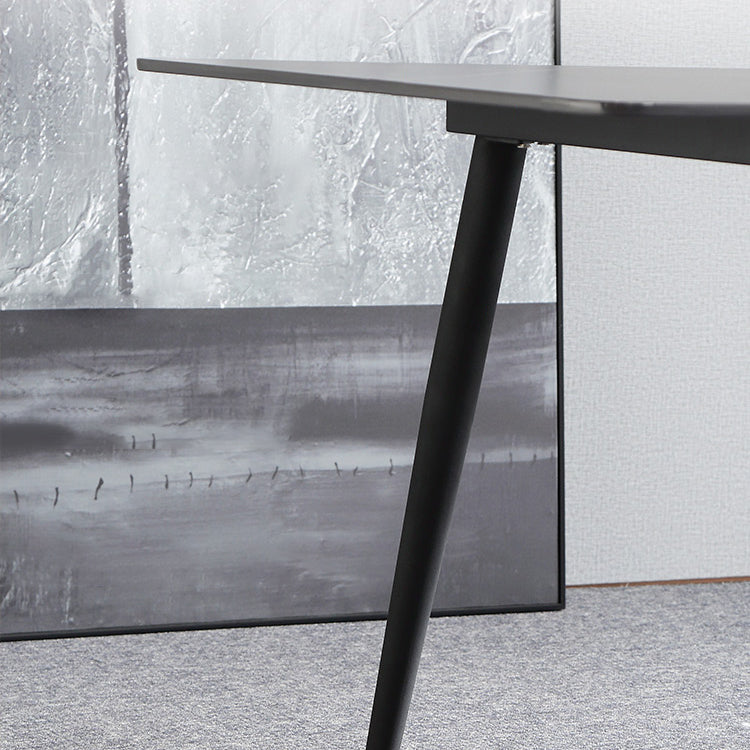 Juego de comedor interior moderno rectangular de piedra negra de 1/4/5/7 piezas