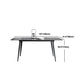 Juego de comedor interior moderno rectangular de piedra negra de 1/4/5/7 piezas