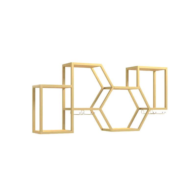 Bouteille de vin mural industriel et grille-vins en métal.