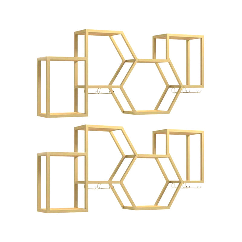 Bouteille de vin mural industriel et grille-vins en métal.