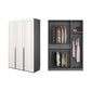 Modern Style Wooden Wardrobe Soft Close Door Wardrobe Closet with Drawer