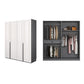 Modern Style Wooden Wardrobe Soft Close Door Wardrobe Closet with Drawer