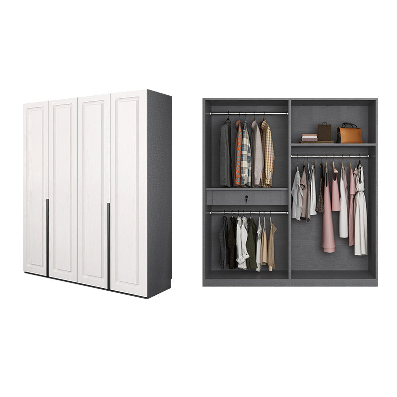Modern Style Wooden Wardrobe Soft Close Door Wardrobe Closet with Drawer