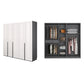 Modern Style Wooden Wardrobe Soft Close Door Wardrobe Closet with Drawer