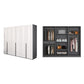 Modern Style Wooden Wardrobe Soft Close Door Wardrobe Closet with Drawer